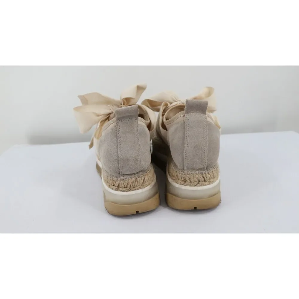 🧵Free People Chapman Espadrille Sneaker Size 38 Ivory Coquette US 8